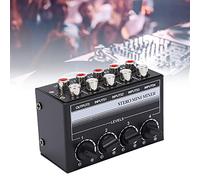 KASD Mini Mixeur Stéréo,Mini Mixeur Stéréo 4 canaux,Contrôleur de Audio Passif,Mini Mixeur Karaoké avec contrôles de Volume séparés pour Instrument de mixage, Lecteur CD,