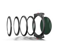 Kase K9 100 mm Kit porte-filtre métallique carré avec filtre CPL magnétique de 90 mm et bague d'adaptation 67/72-82. Bague d'adaptation de support 77/82 mm