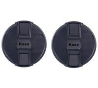 Kase Lot de 2 bouchons d'objectif en plastique écologique à clipser, pince centrale, 82 mm