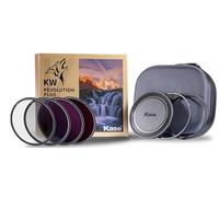 Kase Revolution Plus Master Kit de filtre magnétique antichoc en verre optique trempé avec anneaux à code couleur avec capuchon d'objectif CPL ND8 ND64 ND1000 et étui (58 mm)