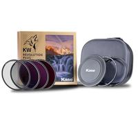 Kase Revolution Plus Master Kit de filtre magnétique résistant aux chocs en verre optique trempé avec anneaux à code couleur avec capuchon d'objectif CPL ND8 ND64 ND1000 et étui (46 mm)