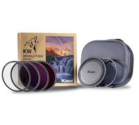 Kase Revolution Plus Master Kit de filtre magnétique résistant aux chocs en verre optique trempé avec anneaux à code couleur avec capuchon d'objectif CPL ND8 ND64 ND1000 et étui (72 mm)