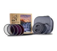 Kase Revolution Plus Master Kit Filtres Magnétiques Objectif, Verre Trempé Antichoc, Anneaux Code Couleur, Inclus CPL, ND8, ND64, ND1000, Bouchon et Étui (58mm)