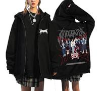 KASENFASHION Harajuku Y2K Sweat à capuche - Sweat à capuche zippé mignon BangChan Lee Know Changbin Hyunjin Han Felix Seungmin I.N Harajuku Streetwear Unisexe, Noir11., XL