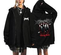 KASENFASHION Harajuku Y2K Sweat à capuche - Sweat à capuche zippé mignon BangChan Lee Know Changbin Hyunjin Han Felix Seungmin I.N Harajuku Streetwear Unisexe, Noir9., M