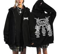 KASENFASHION Harajuku Y2K Sweat à capuche - Sweat à capuche zippé mignon BangChan Lee Know Changbin Hyunjin Han Felix Seungmin I.N Harajuku Streetwear Unisexe, Noir3, M