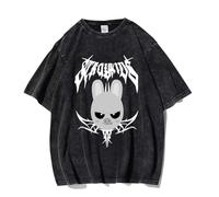 KASENFASHION K-Pop Shirt 2025 Stray Kids T-shirt pour homme et femme T-shirt tendance au look streetwear, Motif cochon et lapin noir, S
