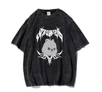 KASENFASHION K-Pop Shirt 2025 T-Shirt pour Homme et Femme T-Shirt Tendance au Look Streetwear, Écureuil Noir, L