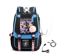 KASENFASHION Sac à Dos Harajuku Canvas Grand Volume, Sac d'École & Université pour Garçons et Filles, Katseye Fan Merchandise