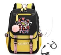KASENFASHION Sac à Dos Katseye École Canvas, Sac à Dos Multi-Compartiments pour Études, Loisirs et Voyage