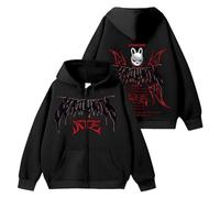 KASENFASHION Stray-K Dominate SKZOO Sweat à Capuche - Y2K Harajuku Sweat-Shirt avec Fermeture éclair - Pull à Capuche méchant Dessin animé Unisexe Kpop Streetwear Oversize, Noir4, S