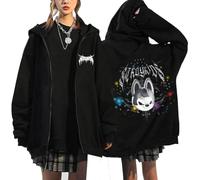 KASENFASHION Stray-K SKZOO Veste à capuche - Style Y2K avec fermeture éclair mignon BangChan Lee Know Changbin Hyunjin Han Felix Seungmin I.N Harajuku Streetwear, Noir5., 4XL