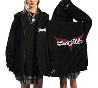 KASENFASHION Stray-K SKZOO Y2K Sweat à capuche - Sweat à capuche zippé mignon BangChan Lee Know Changbin Hyunjin Han Felix Seungmin I.N Harajuku Streetwear Unisexe, Noir14., L