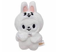 KASENFASHION Stray Kids Porte-clés en peluche 10 cm - Accessoire de fan SKZoo ATE pour les amateurs de KPOP, Lapin blanc, 10cm