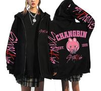 KASENFASHION Stray Kids SKZOO Sweat à capuche - Y2K Sweat à capuche zippé mignon BangChan Lee Know Changbin Hyunjin Han Felix Seungmin I.N Motifs Unisexe Harajuku Streetwear, Noir6., M