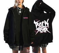 KASENFASHION Stray Kids SKZOO Y2K Sweat à capuche zippé - Adorable BangChan Lee Know Changbin Hyunjin Han Felix Seungmin I.N Harajuku Streetwear Veste surdimensionnée, Noir28, M
