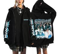 KASENFASHION Stray Kids SKZOO Y2K Sweat à capuche zippé - BangChan Lee Know Changbin Hyunjin Han Felix Seungmin I.N Mignon Unisexe Veste à capuche Harajuku Streetwear Oversize, Noir1, M