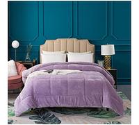 KASENTEX Couette de Luxe Super Douce en Peluche Sherpa, literie réversible et Confortable, Lavable en Machine, Violet pour lit Simple/jumeau XL