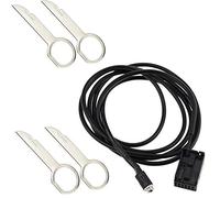 KASER Câble Aux pour Voiture Ford Focus Mk2 C-Max MK1 Mondeo MK3 Ford Connect Ford Transit Fiesta & Fusion Adaptateur Entrée Connecteur Jack Femelle 3.5 mm + Kit d'extraction