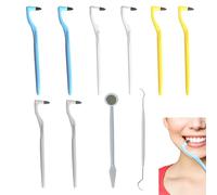 KASESSS 10 Piéces Set de Éliminateur de Tartre, Detartrage Dentaire Manuel, Détachant Gomme des Dents Léger, Tartre Dentaire Nettoyage Portable Detartreur Dentaire pour la Maison et les Voyages