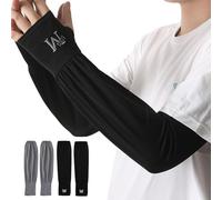 KASESSS 2 Paires Manchette Bras Homme, Manchette Gaming, Manchon de Compression Bras, Ultralight Manchette Bras Femme, Manchon Bras Avec Trou pour Le Pouce pour Randonnée Cyclisme et la Course à Pied