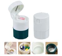 KASESSS 2 Pièces Coupe Comprimé, Coupe Medicaments Multifonction 4 en 1, Broyeur Medicament avec Compartiment de Rangement et Lame en Acier Inoxydable Ecrase Medicament Portable Broyeur Médicaments
