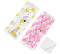 KASESSS 2 Pièces Etui Lunettes PVC, Etui Lunettes Souple Rigide, Boite A Lunette Portable, Etui A Lunette Classique, Boitier Lunette, Étuis à Lunettes Femme et Hommes avec Chiffon (Jaune,Rose)
