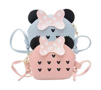 KASESSS 2 Pièces Sac a Main Fille Mini, Sac Petite Fille Mignon, Sac a Main Enfant Fille en Cuir PU, Sac a Main Petite Fille avec Nœud, Sacs à Main Fille pour Anniversaire Cadeau (Bleu,Rose)