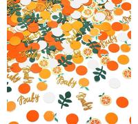 KASESSS 200 Pièces Confettis de Deco Baby Shower, Gender Reveal Party Décoration, Orange Dispersée Décoration Table en Papier pour Communion, Fête Prénatale, Bricolage, Gender Reveal Party Decoration