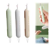 KASESSS 3 Pièces 2 in 1 Enfile Aiguille et Decoud Vite, Enfile-Aiguilles pour Couture Manuel, Passe Fil Couture Portable 2 in 1 Coupe Fil Couture Rétractable Decouseur pour Couture Artisanat Quilting