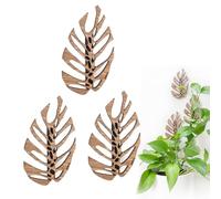 KASESSS 3 Pièces Support Plante Grimpantes, Attache Plante Grimpante en Bois, Clips Plantes Auto Adhésifs, Clip de Support pour Plantes Grimpantes pour Vignes Plantes D'Intérieur Déc Murale Fixe