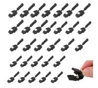 KASESSS 30 Pièces Kit Réparation Fermeture Éclair, Curseur Fermeture Eclair avec 3 tailles, Tirette Fermeture Eclair Remplacement, Curseur Fermeture Eclair Clipsable pour Veste Manteau Valise, Noir