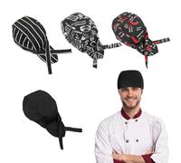 KASESSS 4 Pièces Toque de Cuisinier, Toque de Chef Elastique, Toque Cuisinier Réglable, Calot Cuisine pour Homme et Femme, Toque Chef Idéal pour Restaurants Cuisines Boulangeries Cafés et Supermarché