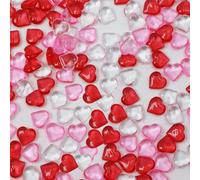 KASESSS 500 PCS Pierre Precieuse, Pierres Précieuses Forme du Cœur, Cailloux Decoratif pour Plénitude de Vases, Plantes, Aquariums, Galets Decoratif pour Mariage D'Art Décoratif à La Maison DIY etc