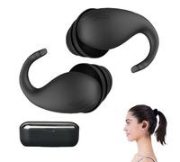 KASESSS Bouchons d’Oreilles pour Dormir, Boule Quies Réutilisables et Lavables, Bouchons d'oreille en forme de dauphin, Anti Bruit pour Protection Auditive Silicone Douces Réduction du Bruit 40dB Noir