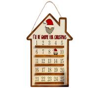 KASESSS Calendrier De L'Avent En Bois PèRe NoëL, Suspension Calendriers De L'Avent, Reutilisable 25 Jours Compte à Rebours, Bois DéCoration NoëL Calendrier Avent Pour Porte, Mur, Table