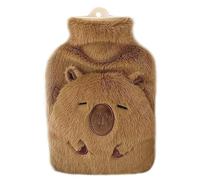 KASESSS Capybara Bouillotte Eau Chaude, Bouillote Peluche Capybara, Mignon Bouillottes, Kawaii Hot Water Bottle, 1000ML Bouillotte pour Enfant Adulte, Cadeau Femme Enfant pour Noël,Nouvel,Anniversaire