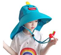 KASESSS Chapeau Anti UV Enfant, UPF 50+, Casquette Protège-Nuque Enfant, Bleu, Unisex, Dinosaure, HAT, Été, Protection Solaire, Respirable, Légère, Bord Large