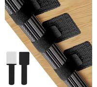 KASESSS Lot De 50 Auto-AdhéSif Solide Organisateur De Cable Pour Rangement Des CâBles Sous Le Bureau, Attache Cable Crochets Et Boucles Sans PerçAge RéUtilisable CâBles Pour La Maison, Bureau, Noir