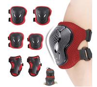 KASESSS Protection Roller Enfant Set, 6 Pcs Protection Velo Enfant, Réglable Protection Skateboard Enfant, Confort Protection Genoux Enfant, Protege Genoux Enfant Set Comprend Coudiere Protege Poignet
