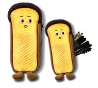 KASESSS Trousse en Peluche Mignonne en Forme De Pain, Douce Moelleuse Trousse Crayon Toast Emotionnel, Kawaii Trousses Drole pour Filles Garçons Adolescents, Fournitures Scolaires Pencil Case