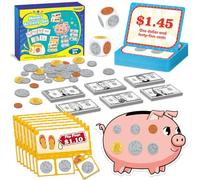 Kasfalci - Kit d'activités d'argent pour enfants pour apprendre, dire, manipuler les mathématiques, l'enseignement, le comptage, l'apprentissage et l'éducation pour les tout-petits, les salles de
