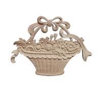 KASFDBMO Applique florale élégante en bois d'hévéa pour porte de meubles de maison Panneau décoratif en bois d'hévéa