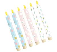 KASFDBMO Bougie électronique sans fumée pour, 6 pièces, minuterie Programmable, télécommande, décoration intérieure, bougie imprimée