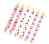 KASFDBMO Bougie électronique sans fumée pour, 6 pièces, minuterie Programmable, télécommande, décoration intérieure, bougie imprimée