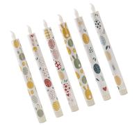 KASFDBMO Bougie électronique sans fumée pour, 6 pièces, minuterie Programmable, télécommande, décoration intérieure, bougie imprimée