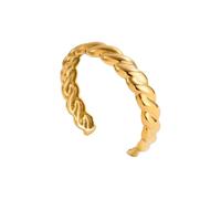 KASFDBMO Bracelet jonc réglable à extrémité ouverte - Design torsadé - Hypoallergénique - En acier inoxydable - Tendance - Minimaliste - Pour femme, taille unique, Comme décrit