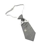 KASFDBMO Cravate unisexe réglable en tissu polyester multi-usage pour les occasions formelles informelles et les voyages Cravate tendance, gris, taille unique