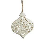 KASFDBMO Décoration de sapin de Noël incassable blanche à suspendre pour intérieur et extérieur - Étoile et renne