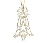 KASFDBMO Décoration de sapin de Noël incassable blanche à suspendre pour intérieur et extérieur - Étoile et renne